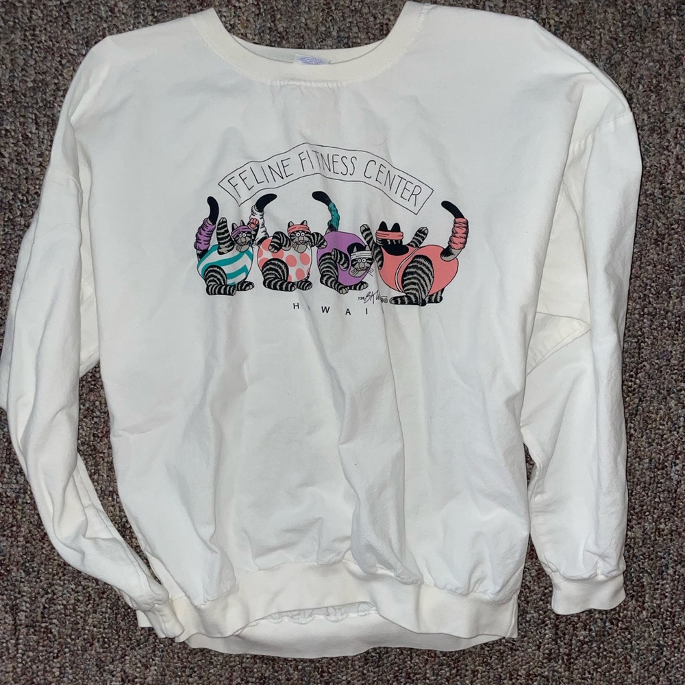 feline fitness center long sleeve , medium